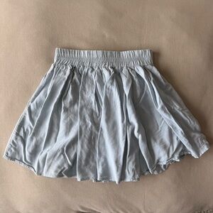 Brandy Melville Light Blue Pleated Skater Skirt